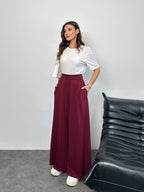 سروال پالازو الواسع للنساء — الراحة اللي غادي تحسي بها من أول لبسة