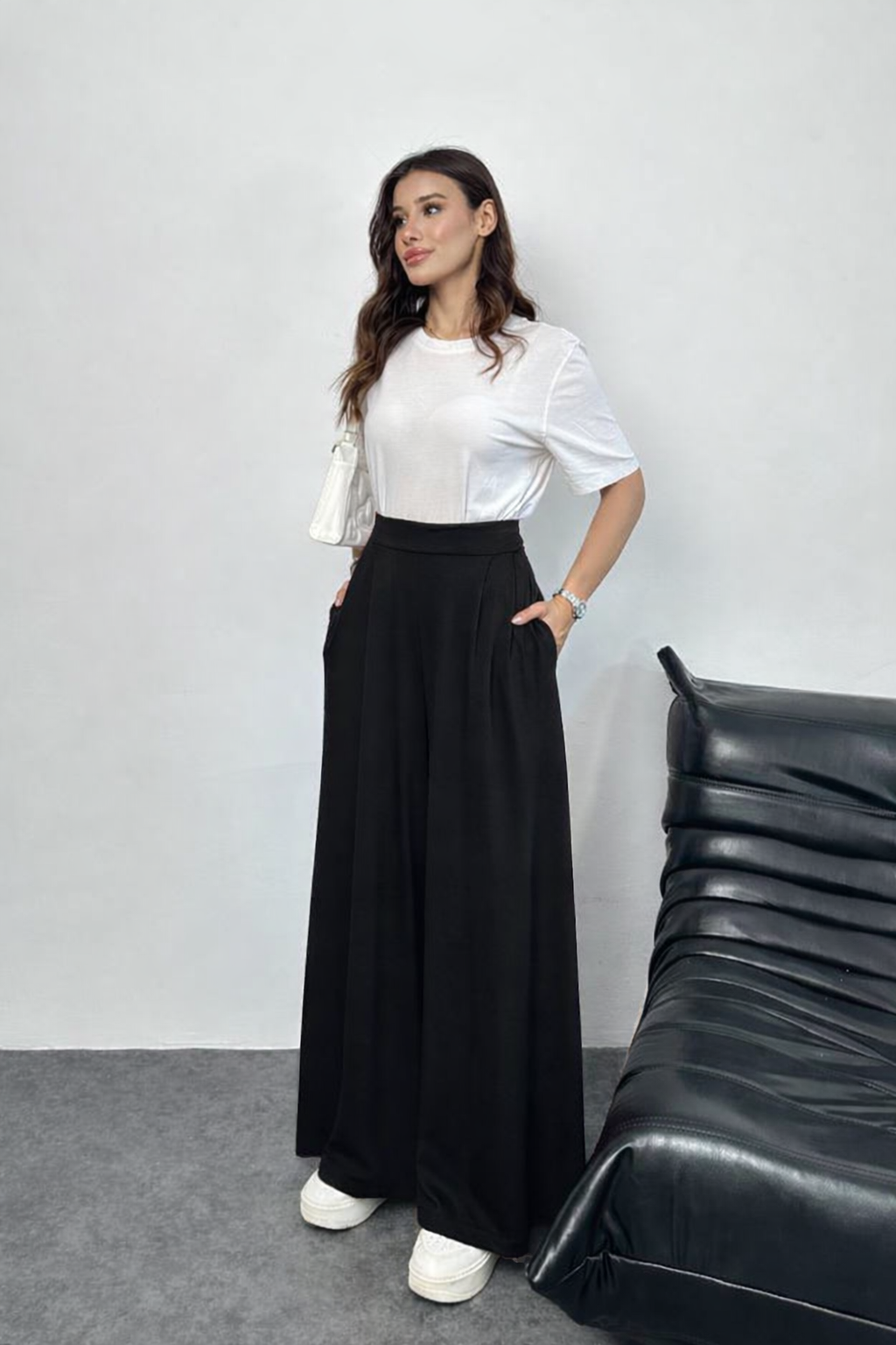 سروال پالازو الواسع للنساء — الراحة اللي غادي تحسي بها من أول لبسة