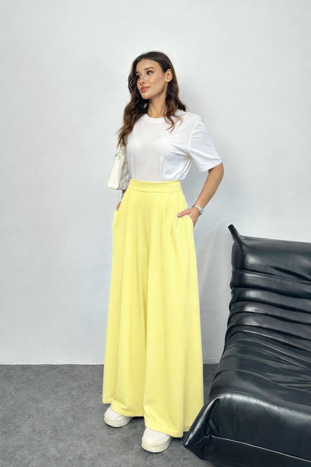 سروال پالازو الواسع للنساء — الراحة اللي غادي تحسي بها من أول لبسة