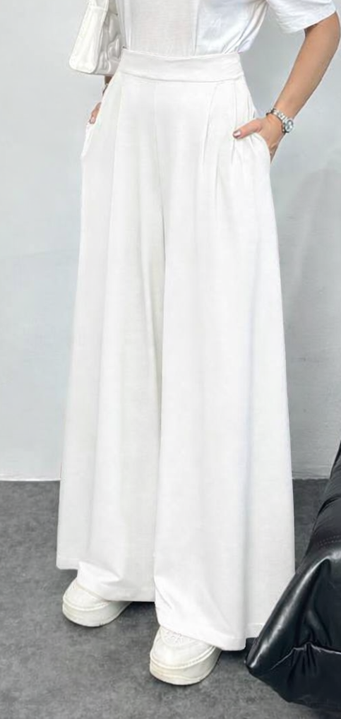 سروال پالازو الواسع للنساء — الراحة اللي غادي تحسي بها من أول لبسة